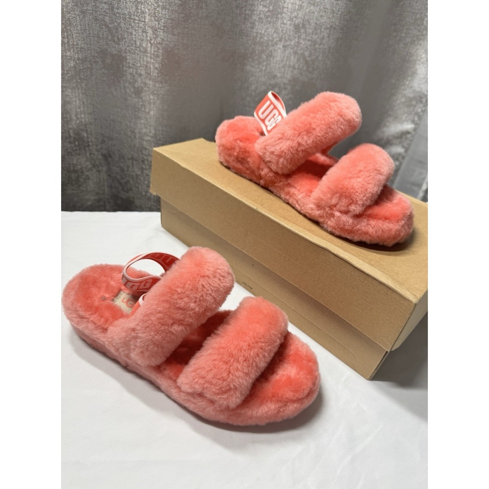 UGG‎ NEW WOMAN OH YEAH PINK/ORANGE LIPPERS SIZE 6